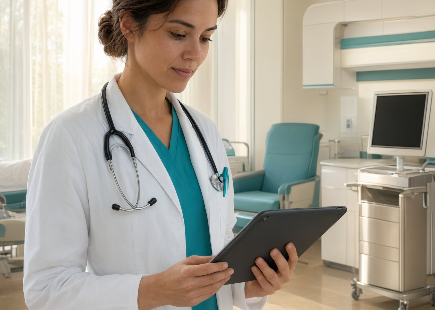 Care team collaborating with a patient